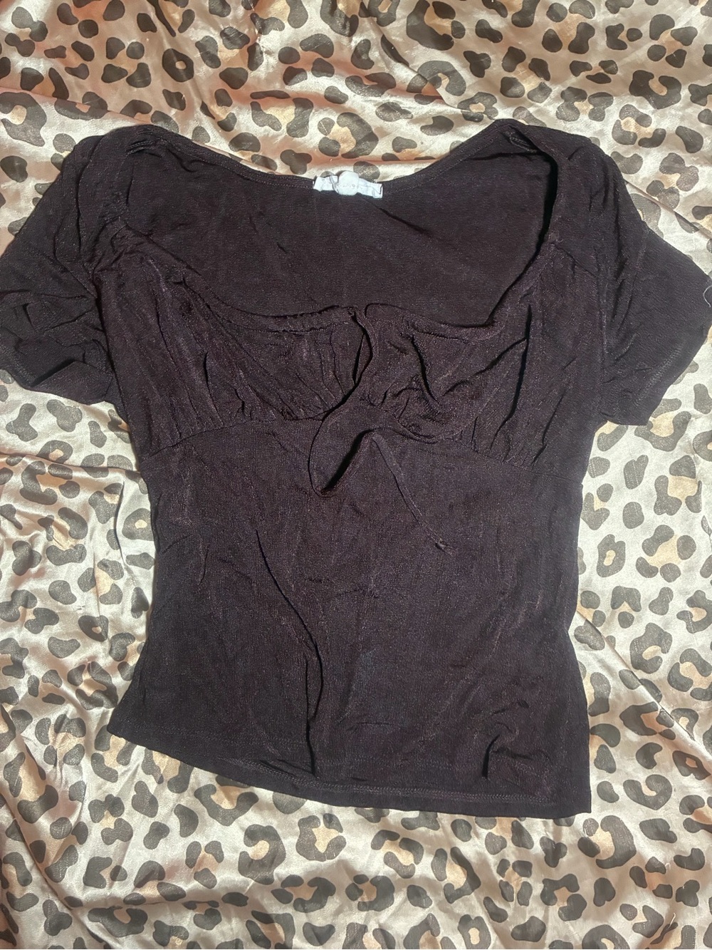 ⭒ adorable cottagecore brown blouse
